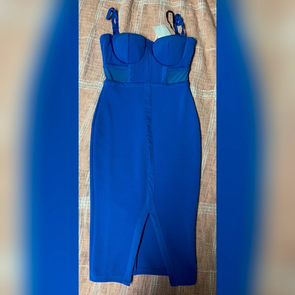 Blue mini dress